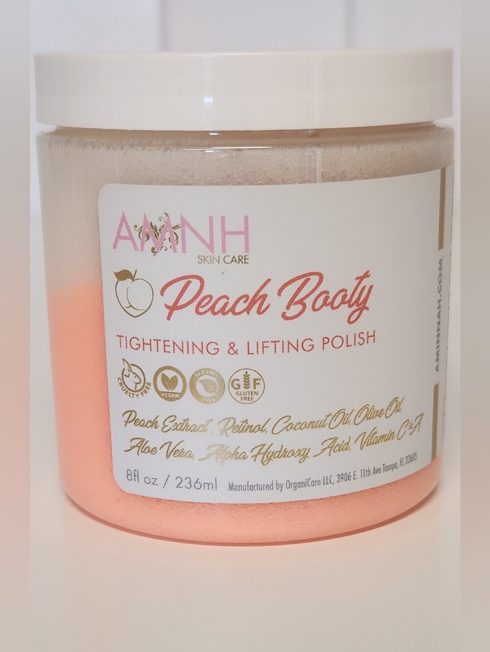 Aminnah Peach Booty Tightening & Lifting Polish - Peach